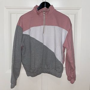 Quarter Zip, Colour Block sweater.